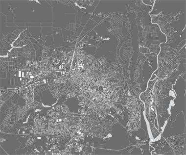 Ukrayna 'nın Poltava şehrinin haritası