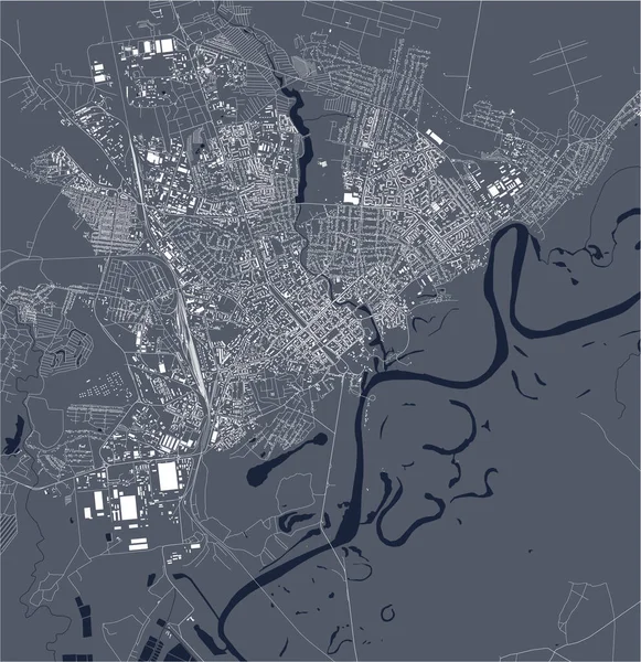 Χάρτης της πόλης Chernihiv, Ουκρανία — Διανυσματικό Αρχείο