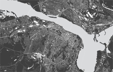Ukrayna 'nın Dnipro şehrinin haritası