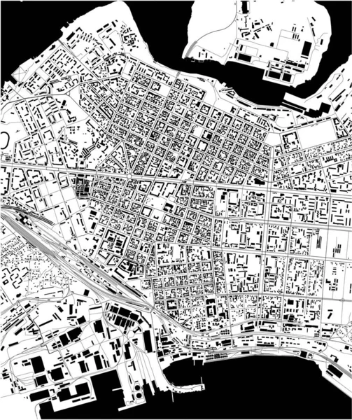 Mapa Vetorial Cidade Mykolaiv Ucrânia —  Vetores de Stock