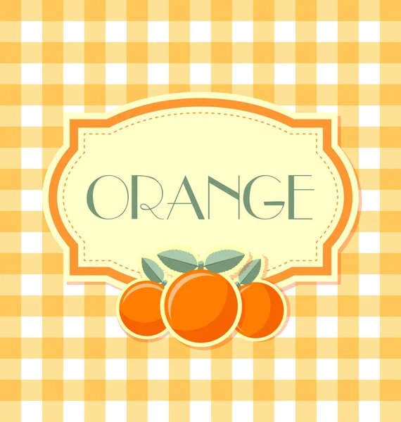 Etiqueta naranja en estilo retro — Vector de stock