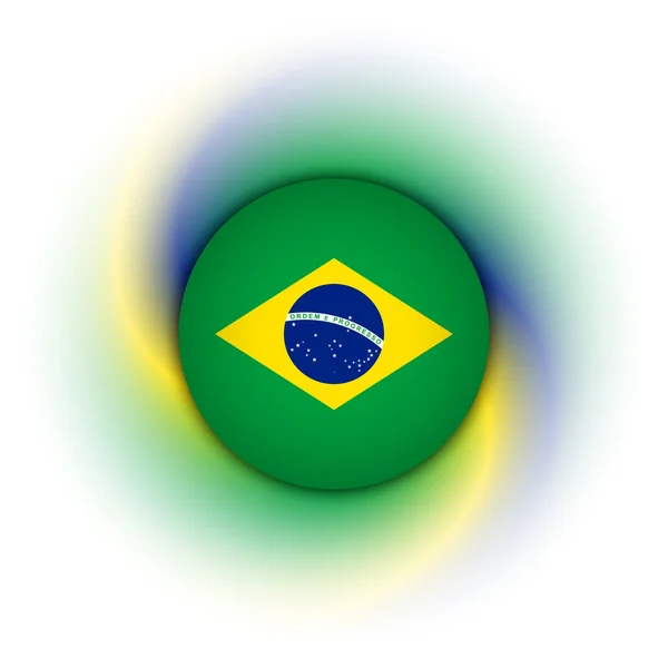 Braziliaanse badge op achtergrond — Stockvector