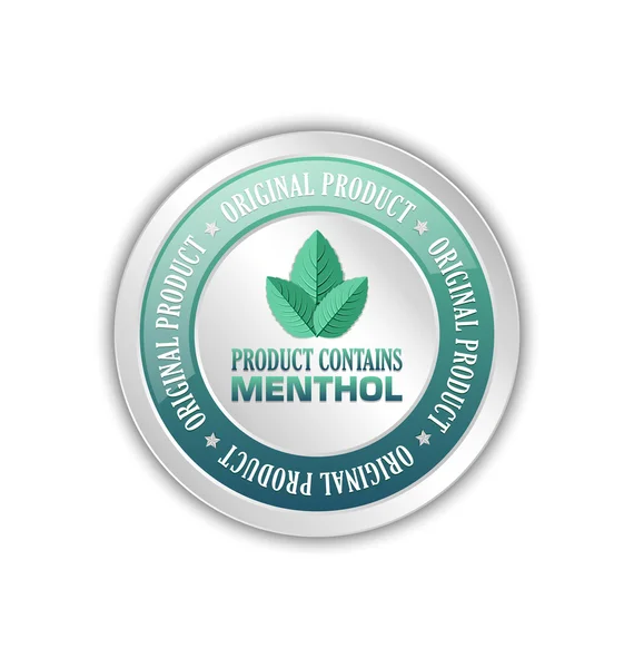 Badge menthol sur fond blanc — Image vectorielle