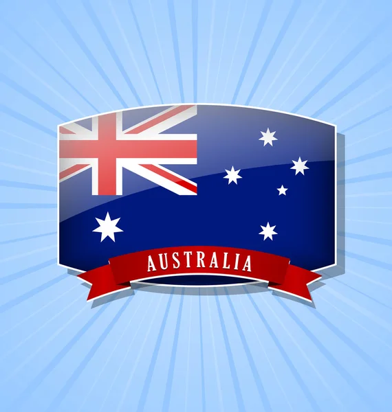 Icono australiano sobre fondo azul claro — Vector de stock