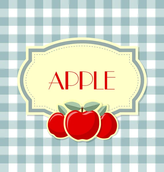 Retro apple popisek — Stockový vektor