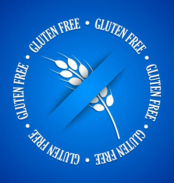 Signo sin gluten — Vector de stock