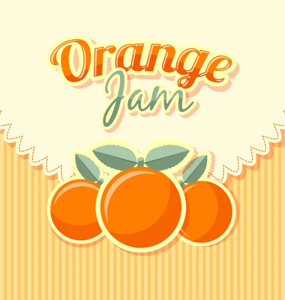 Label sinaasappeljam — Stockvector