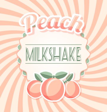 Şeftali milkshake etiket