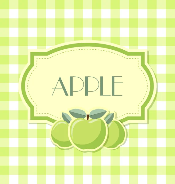 Étiquette pomme rétro — Image vectorielle