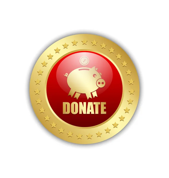 Donate piggy bank icon Stock Illustration