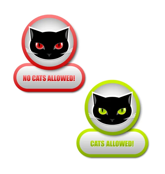 Cats permission icons — Stock Vector