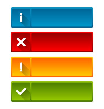 Bildirim Simgeler ve düğmeler