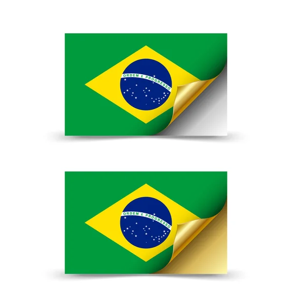 Brazília zászlaja — Stock Vector