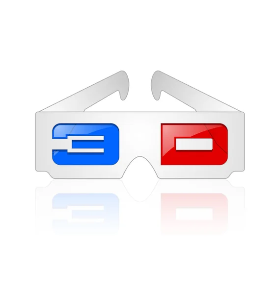 Anaglyphic 3D glasses — Stock Vector