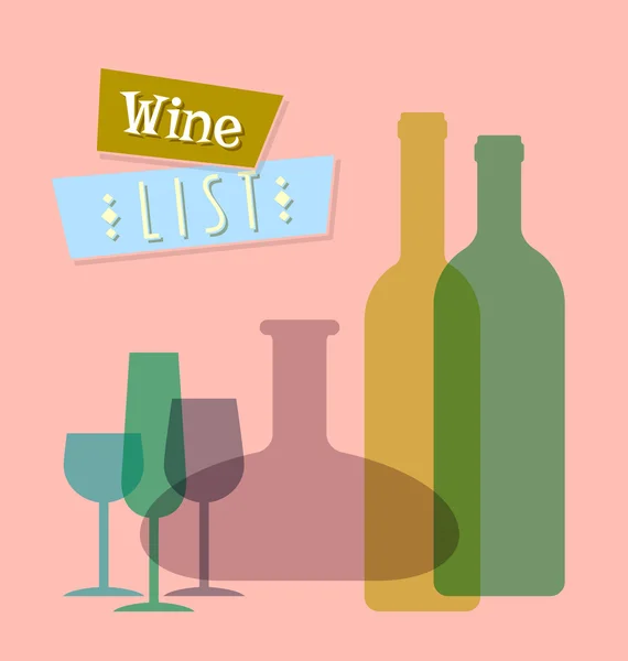 Lista de vinos — Vector de stock