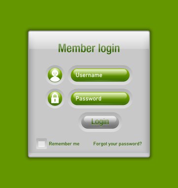 üye giriş web öğesi