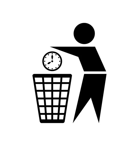 Do not waste time icon — Stock Vector