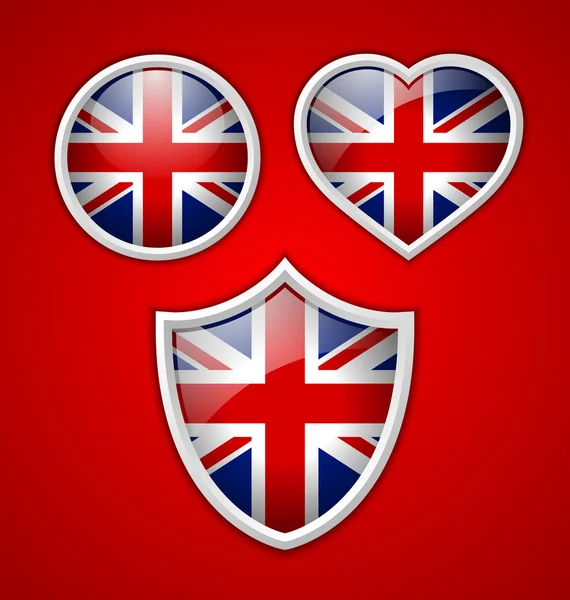 Iconos británicos — Vector de stock
