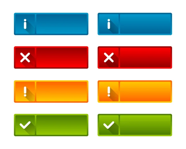 Kennisgeving pictogrammen en knoppen Vectorbeelden