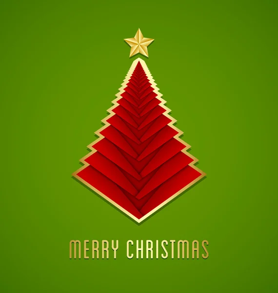 Simple árbol de Navidad — Vector de stock