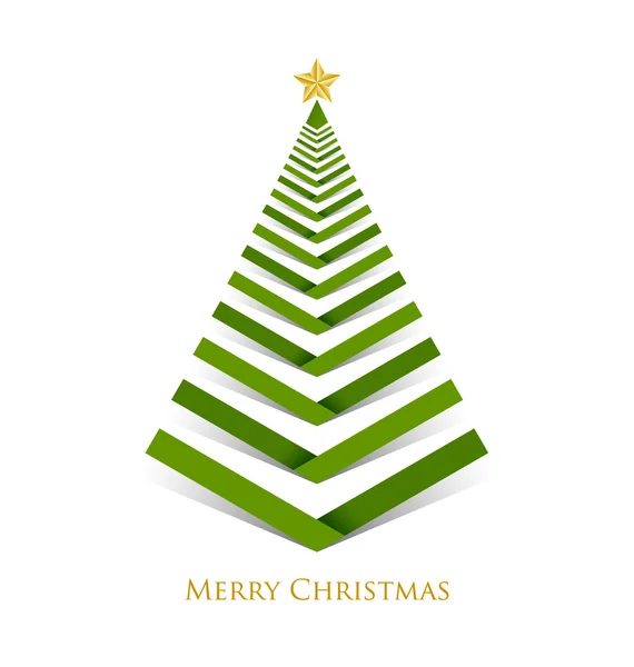 Green Christmas tree — Stock Vector