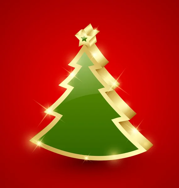 Simple árbol de Navidad — Vector de stock