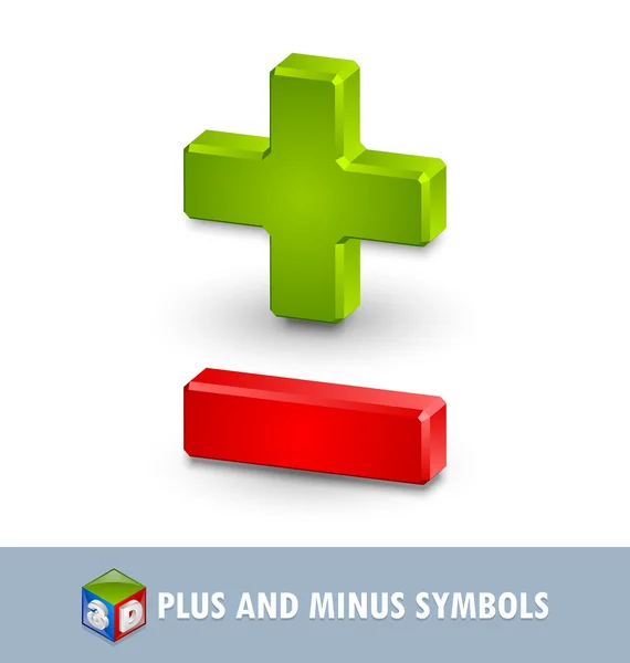 Plus and minus symbols — Stock Vector