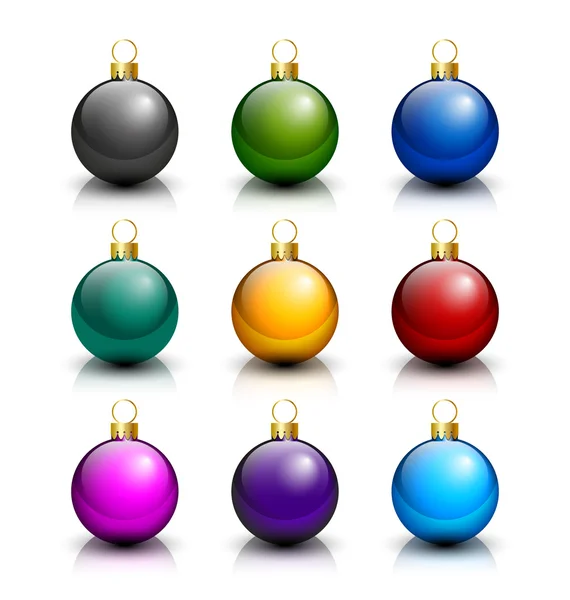 Various Christmas balls — Stock Vector