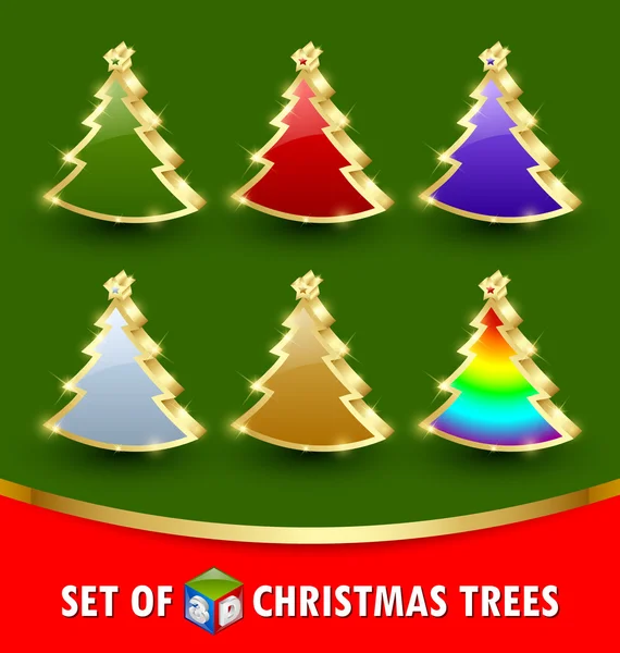 Eenvoudige kerstbomen Stockvector