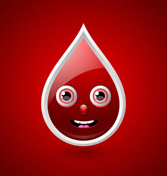 Ícone de caráter de sangue vermelho — Vetor de Stock