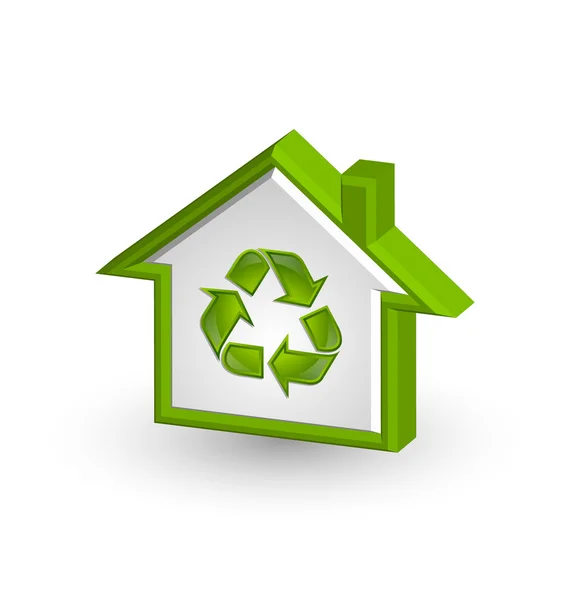 Recycle house icon — Stock Vector