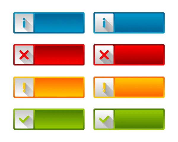 Iconos y botones de notificación — Archivo Imágenes Vectoriales