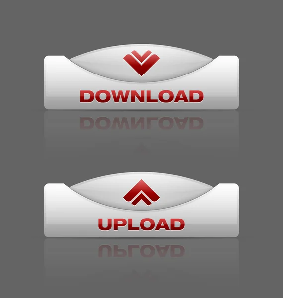 Botões de download e upload —  Vetores de Stock