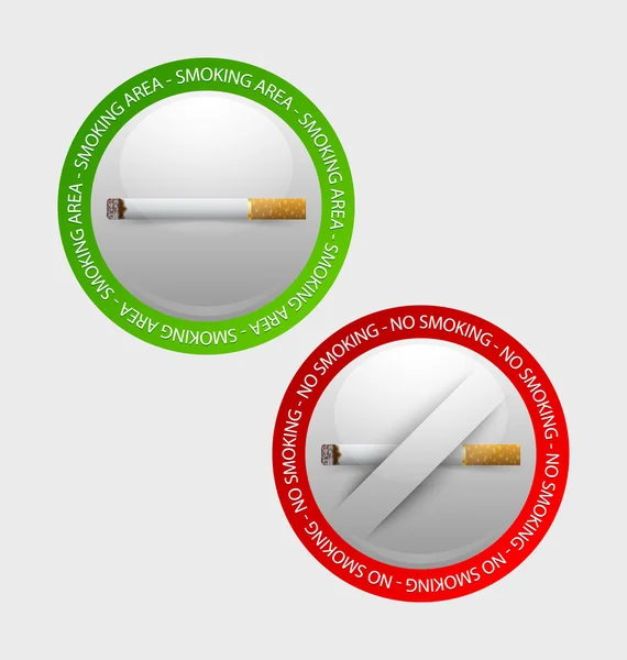 不准吸烟的标志 — 图库矢量图片