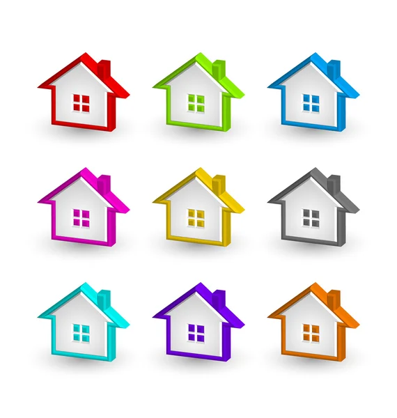 House icons — Stock Vector