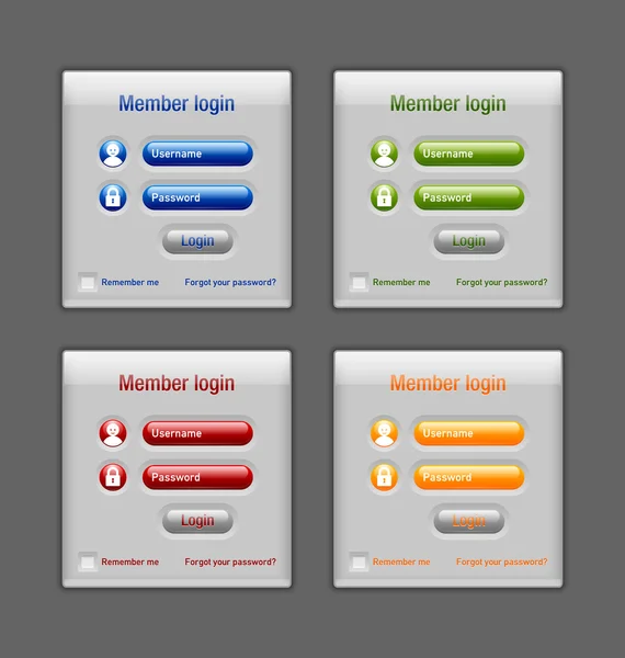 Elementos del sitio web de inicio — Archivo Imágenes Vectoriales