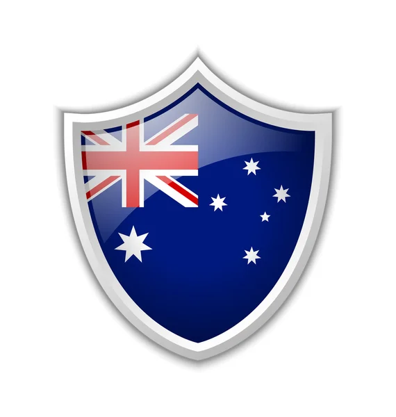 Icono escudo australiano — Vector de stock