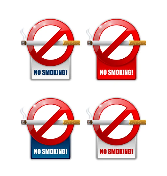 Rauchverbotsschilder — Stockvektor