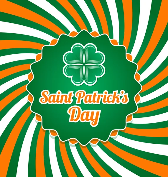 Saint Patrick's Day badge — Stock Vector