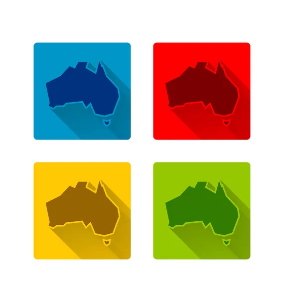 Australia Iconos — Archivo Imágenes Vectoriales