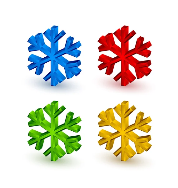 Snowflake icons — Stock Vector