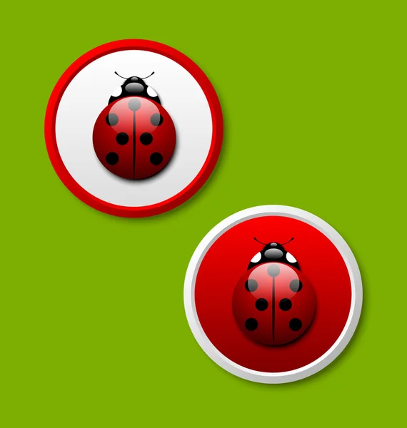 Ladybug icons — Stock Vector