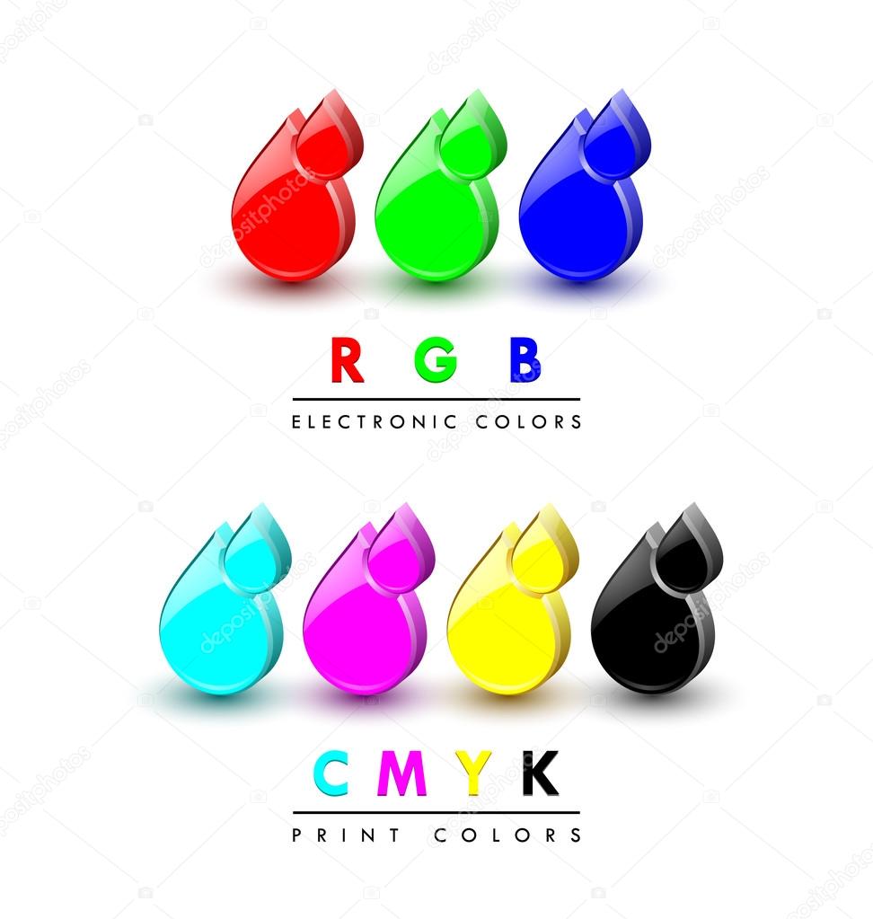 Rgb and cmyk icons