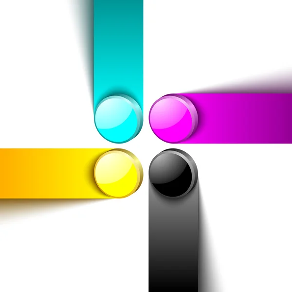 CMYK-ontwerpelementen — Stockvector