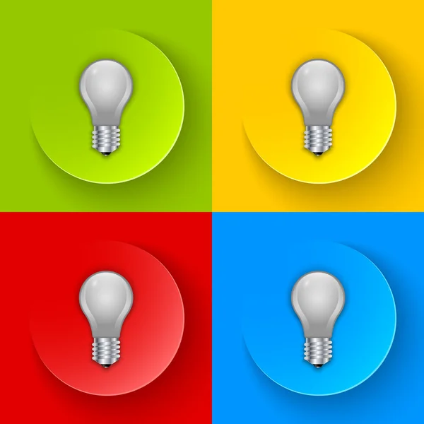 Icônes ampoule — Image vectorielle