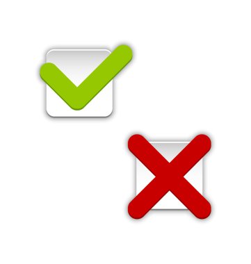Check boxes on white background clipart