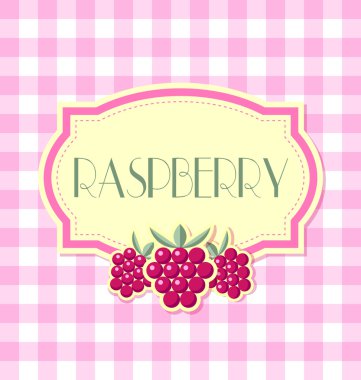 Arka plan üzerinde ahududu etiket