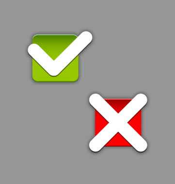 Onay kutuları gri arka plan üzerinde