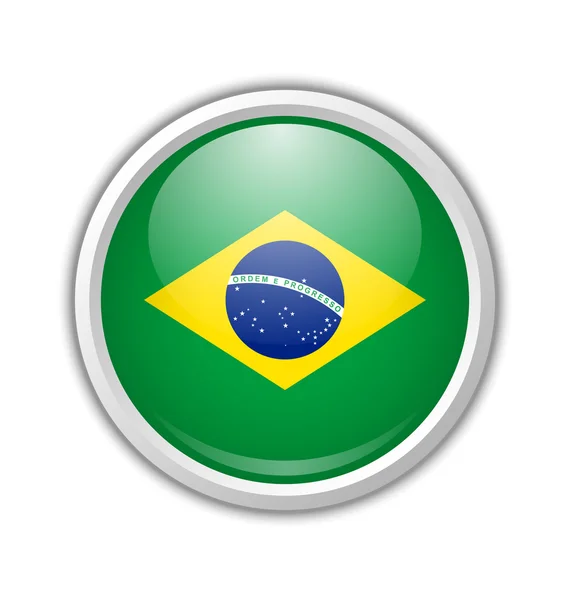Ícone brasileiro sobre fundo branco — Vetor de Stock