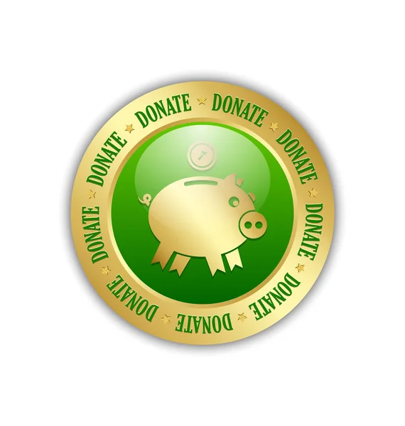 Darować piggy bank ikona — Wektor stockowy